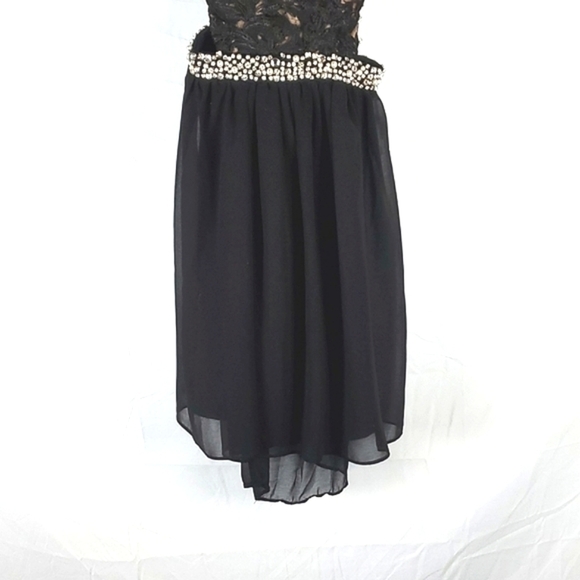 City Studio Black‎ Lace Open Back Dress - Picture 4 of 9